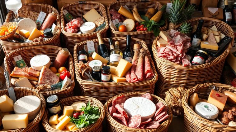 Delikatessenkörbe mit feiner Herkunftsauswahl