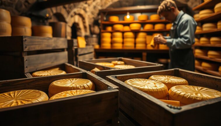 Käseboxen mit traditionellem Reifehandwerk