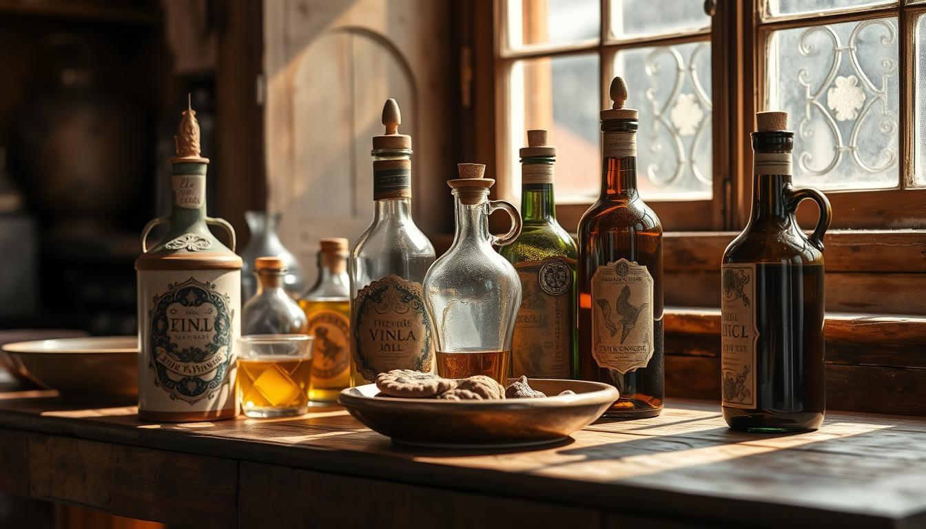 Öl- und Essigsets aus traditioneller Herstellung